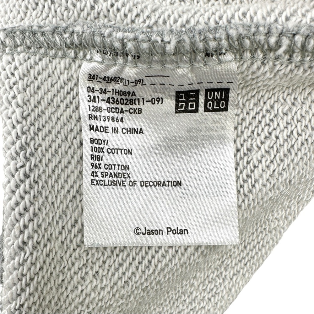 UT Uniqlo x Jason Polan Limited Edition New York Drawing Gray Sweatshirt sz M - Picture 8 of 9